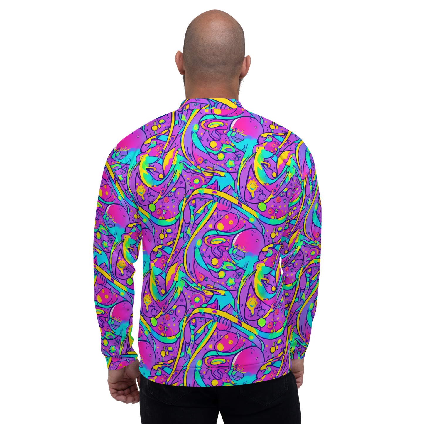 Bomber Jacket - Neon Galaxy Whirl