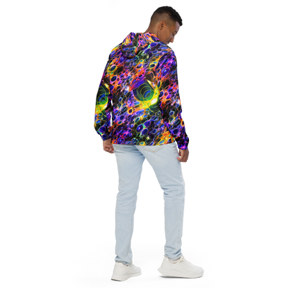 Men's Windbreaker - Neon Orbits