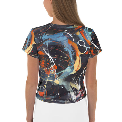 Crop Tee - Neo-Splash Labyrinth