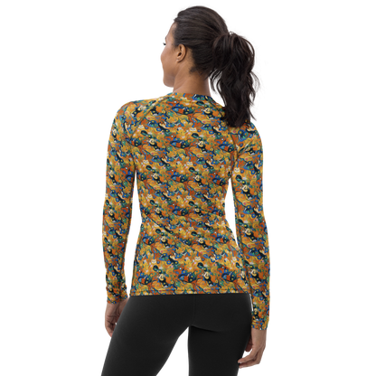 Women's Rash Guard - Whimsical Feline Dance