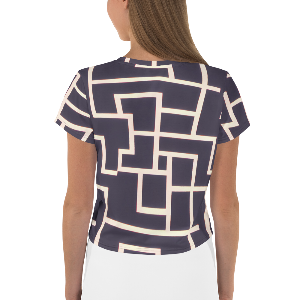 Women's Crop Tee - Gilded Gridlock