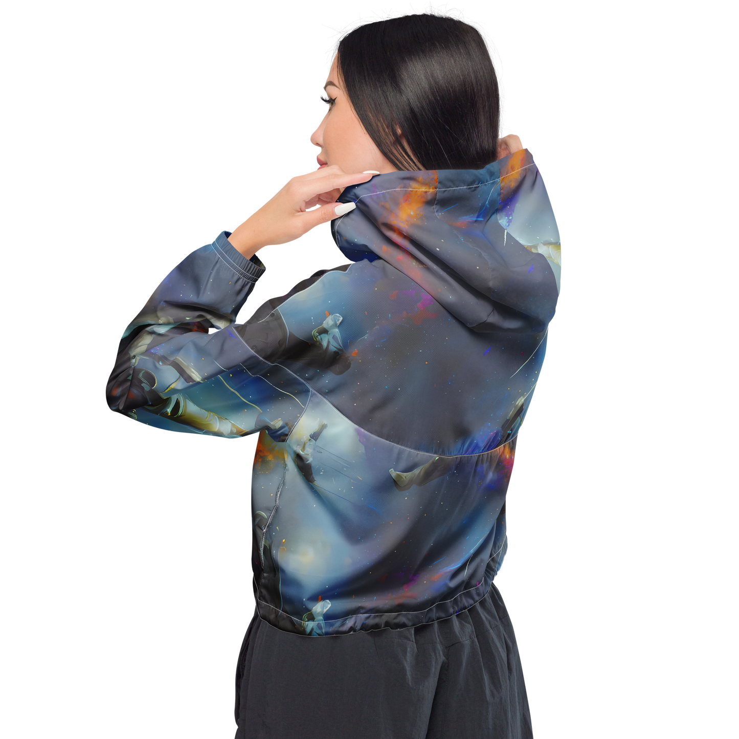 Women's Cropped Windbreaker - Gravity's Palette