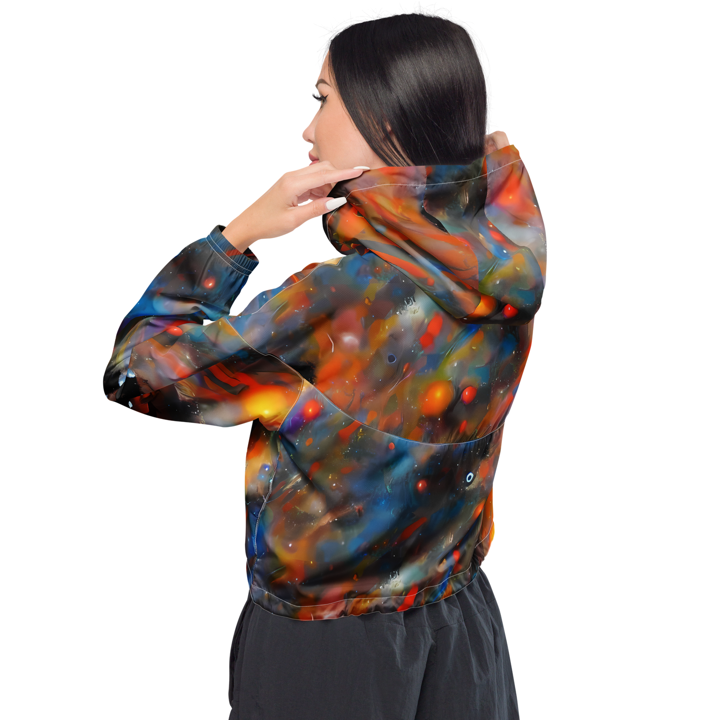 Women's Cropped Windbreaker - Ethereal Eclat