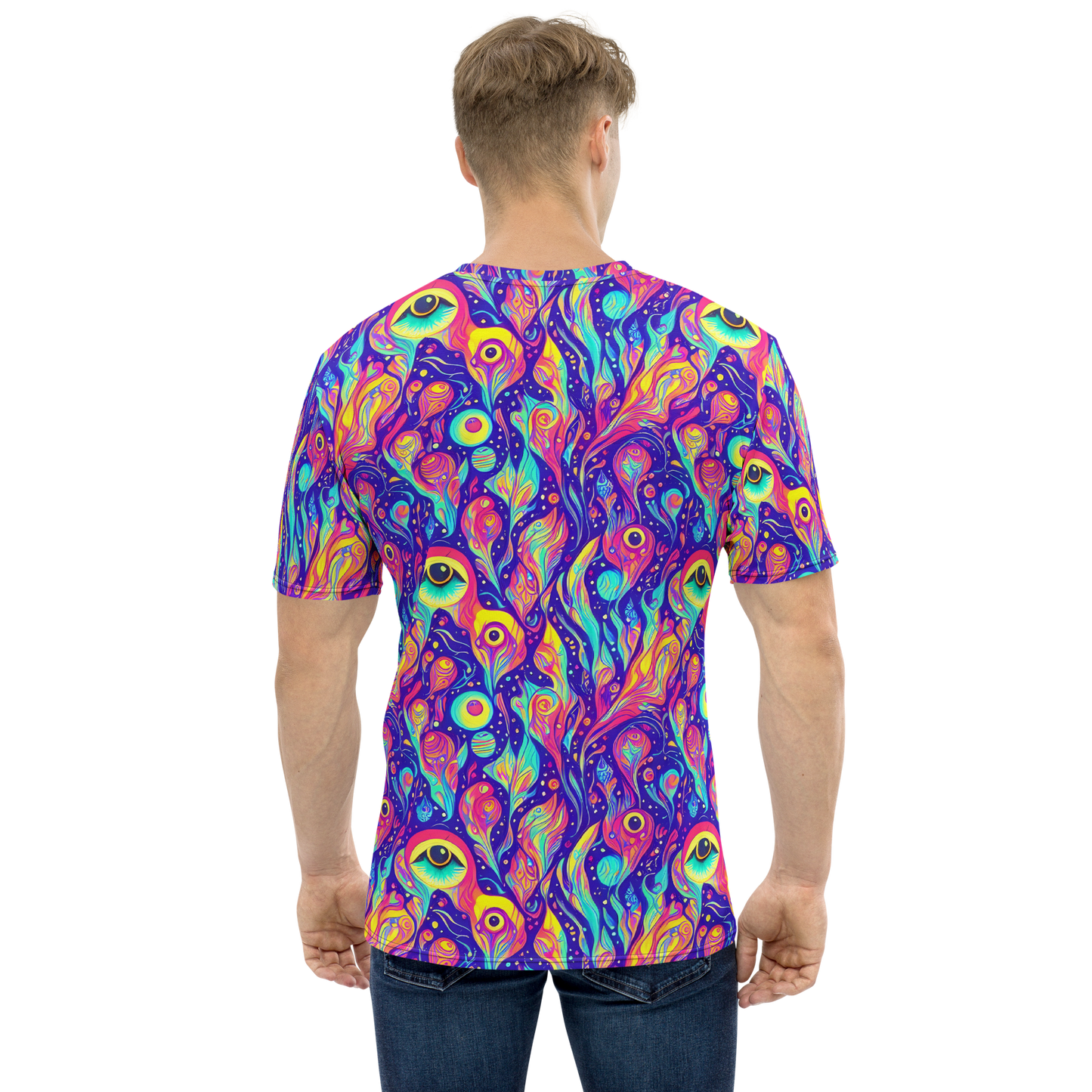 Men's Crew Neck T-Shirt - Mystic Petal Dance