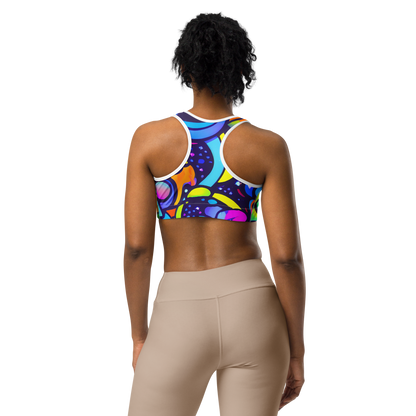 Sports Bra - Neon Graffscape