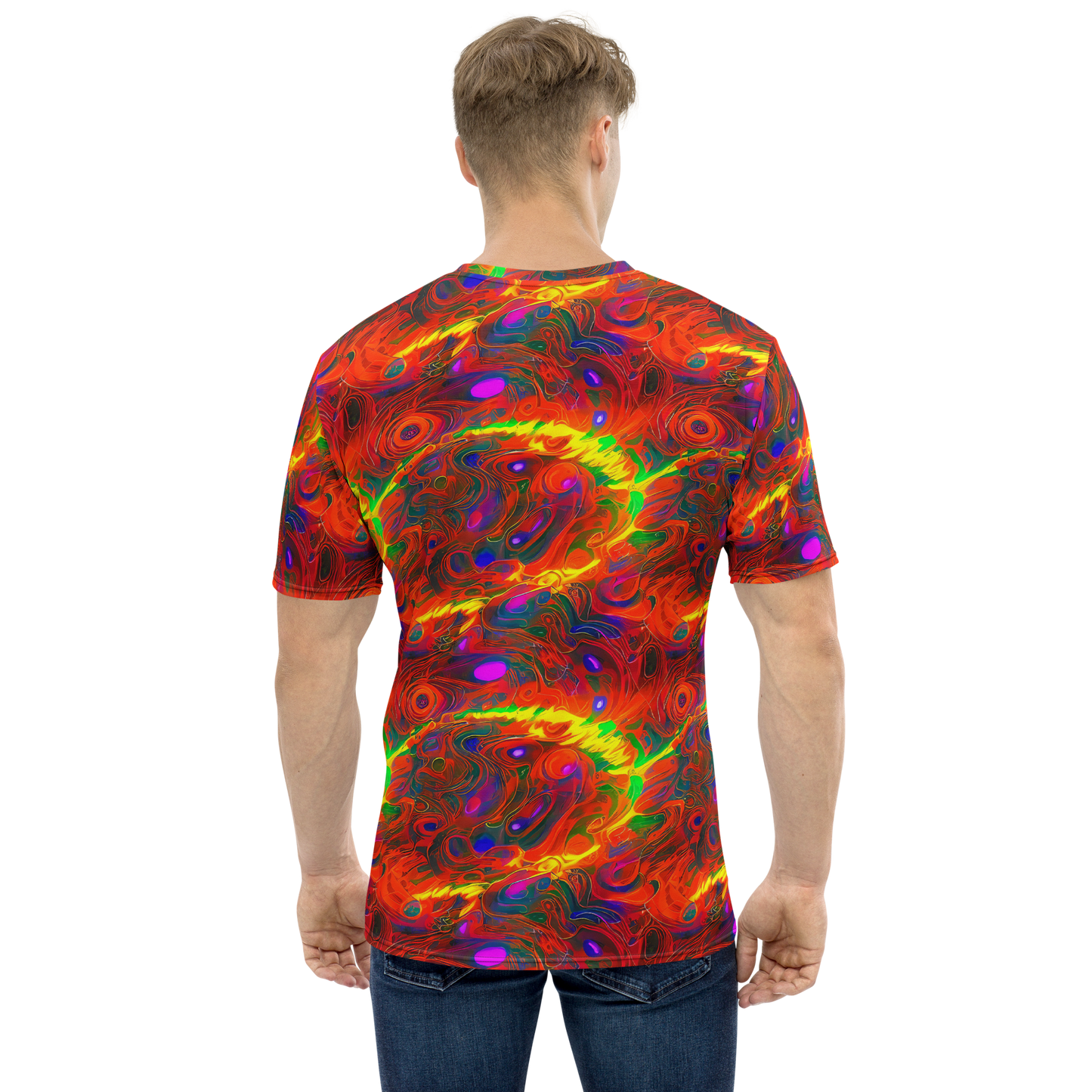 Men's Crew Neck T-Shirt - Blampied Blaze