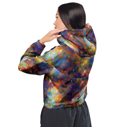 Women's Cropped Windbreaker - Ephemeral Fantasy