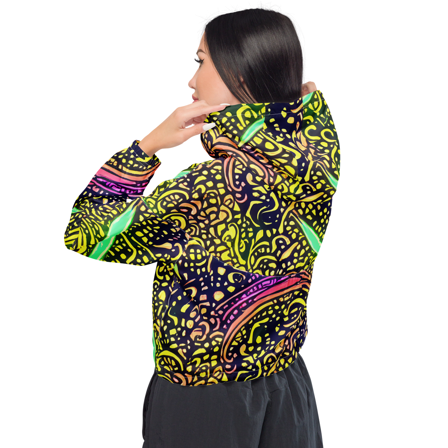 Women's Cropped Windbreaker - Isenbrant Illumination