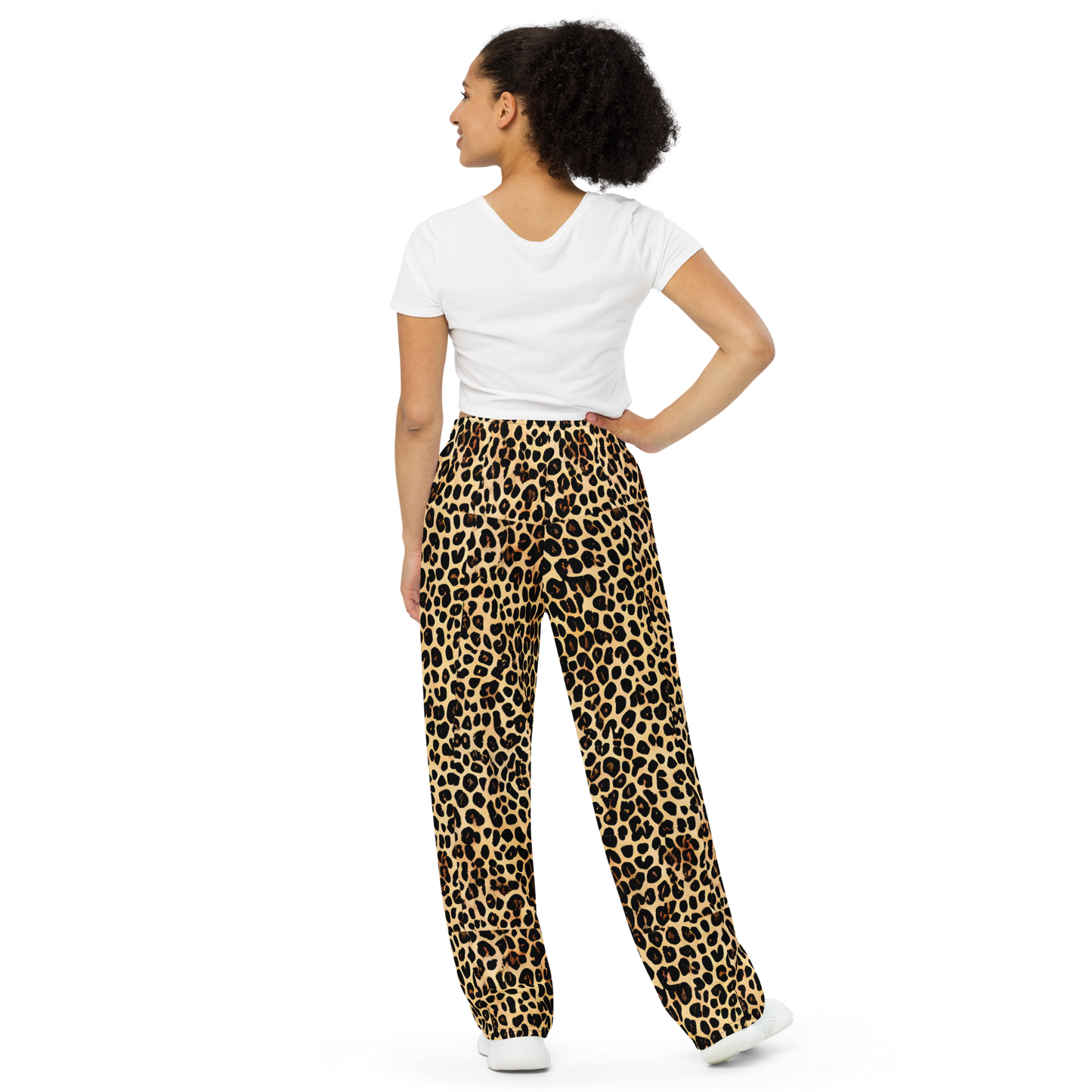 Wide-Leg Pants - Cheetah Mosaic