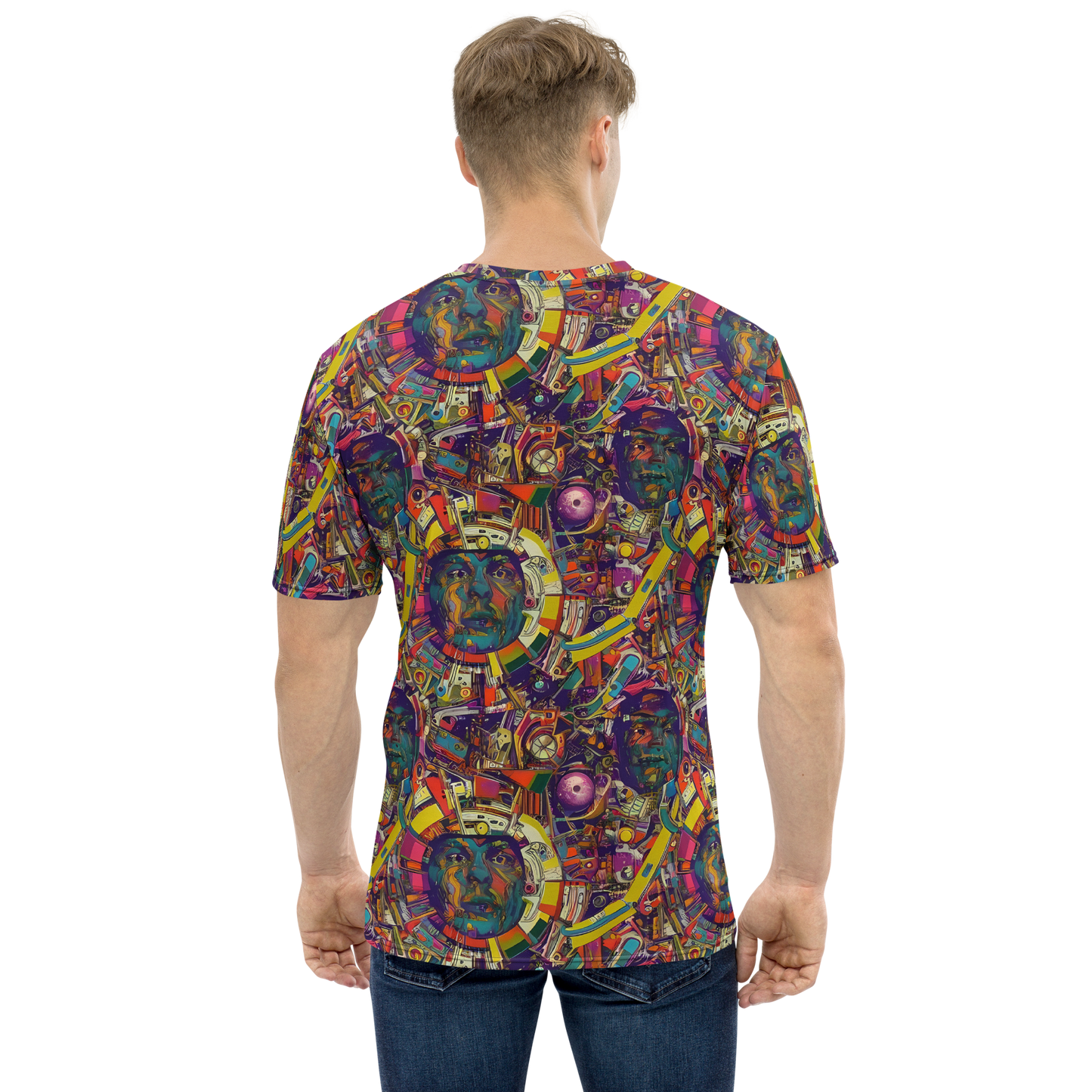 Men's Crew Neck T-Shirt - Cosmic Collage