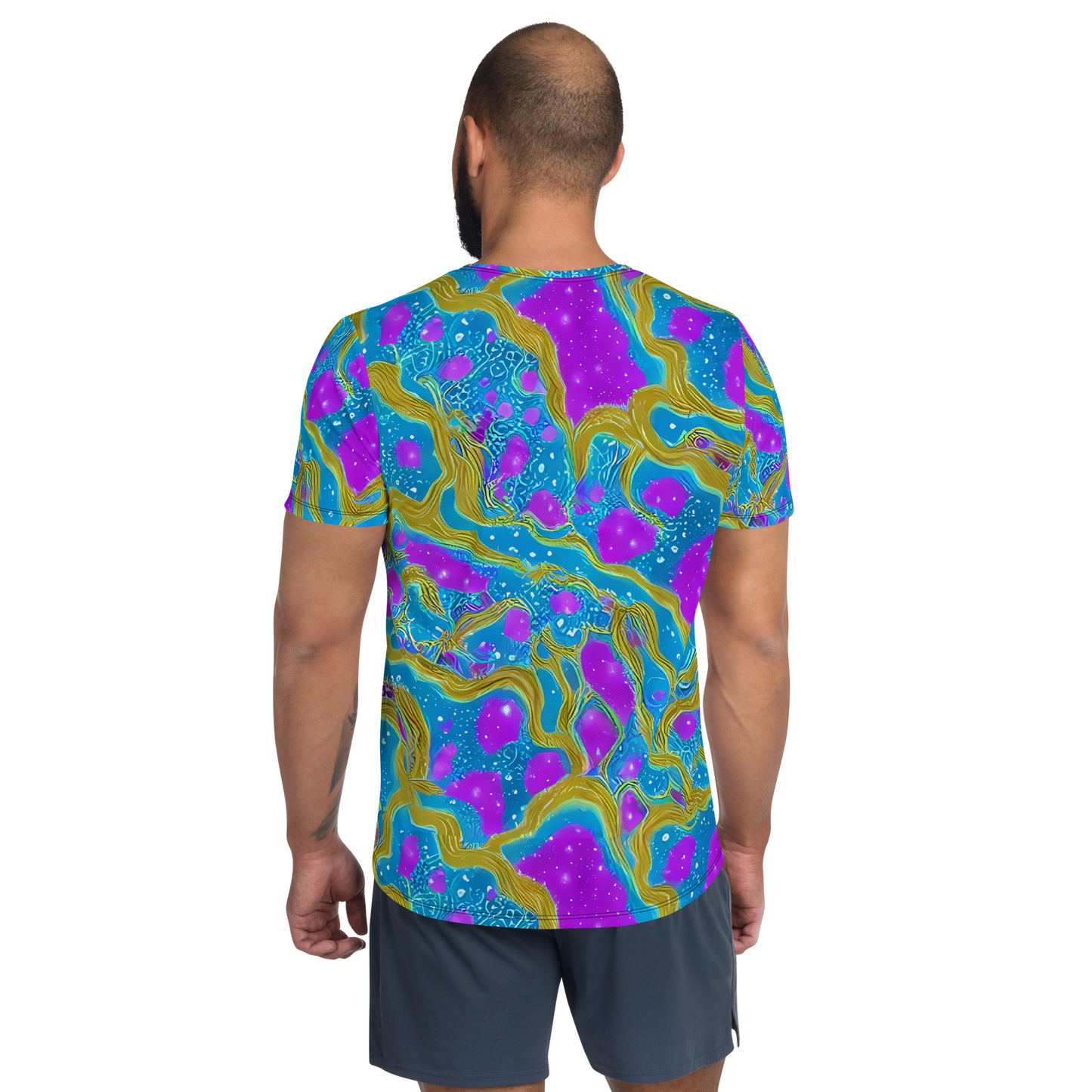 Men's Athletic T-Shirt - Mystic Waves