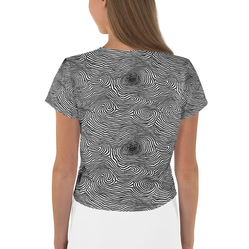 Crop Tee - Black And White Rhapsody
