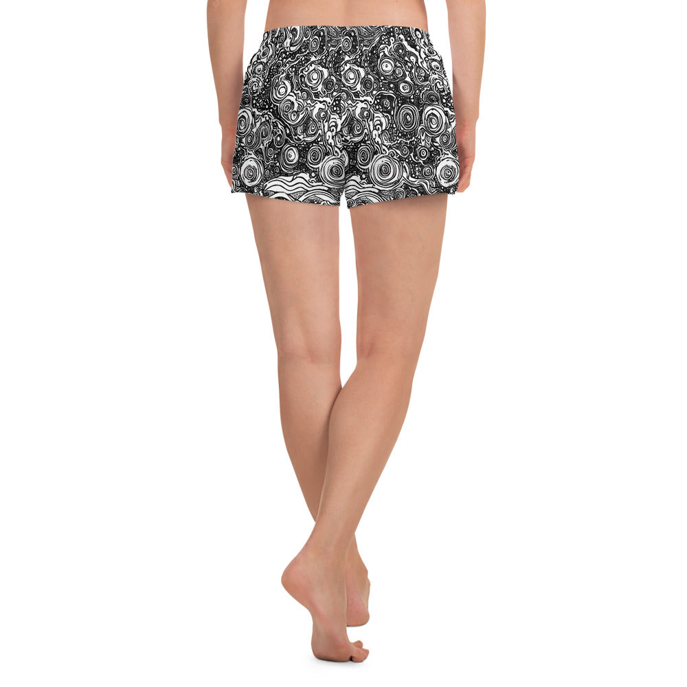 Women’s Athletic Shorts - Swirling Stories