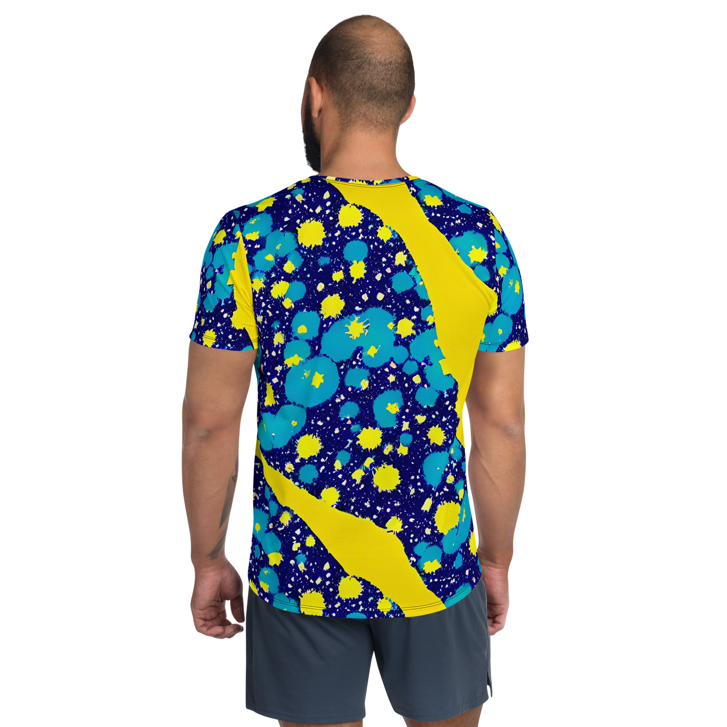 Men's Athletic T-Shirt - Starburst Splash