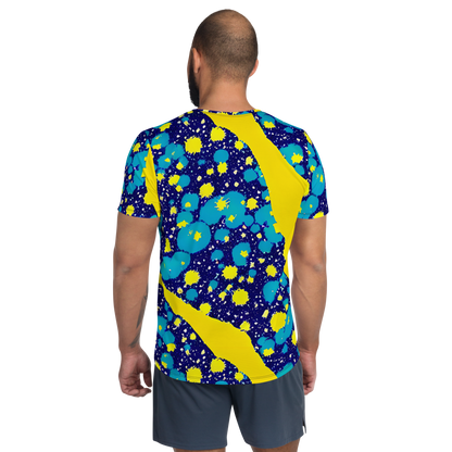 Men's Athletic T-Shirt - Starburst Splash