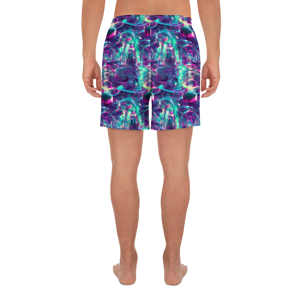 Men's Athletic Shorts - Synthwave Surge