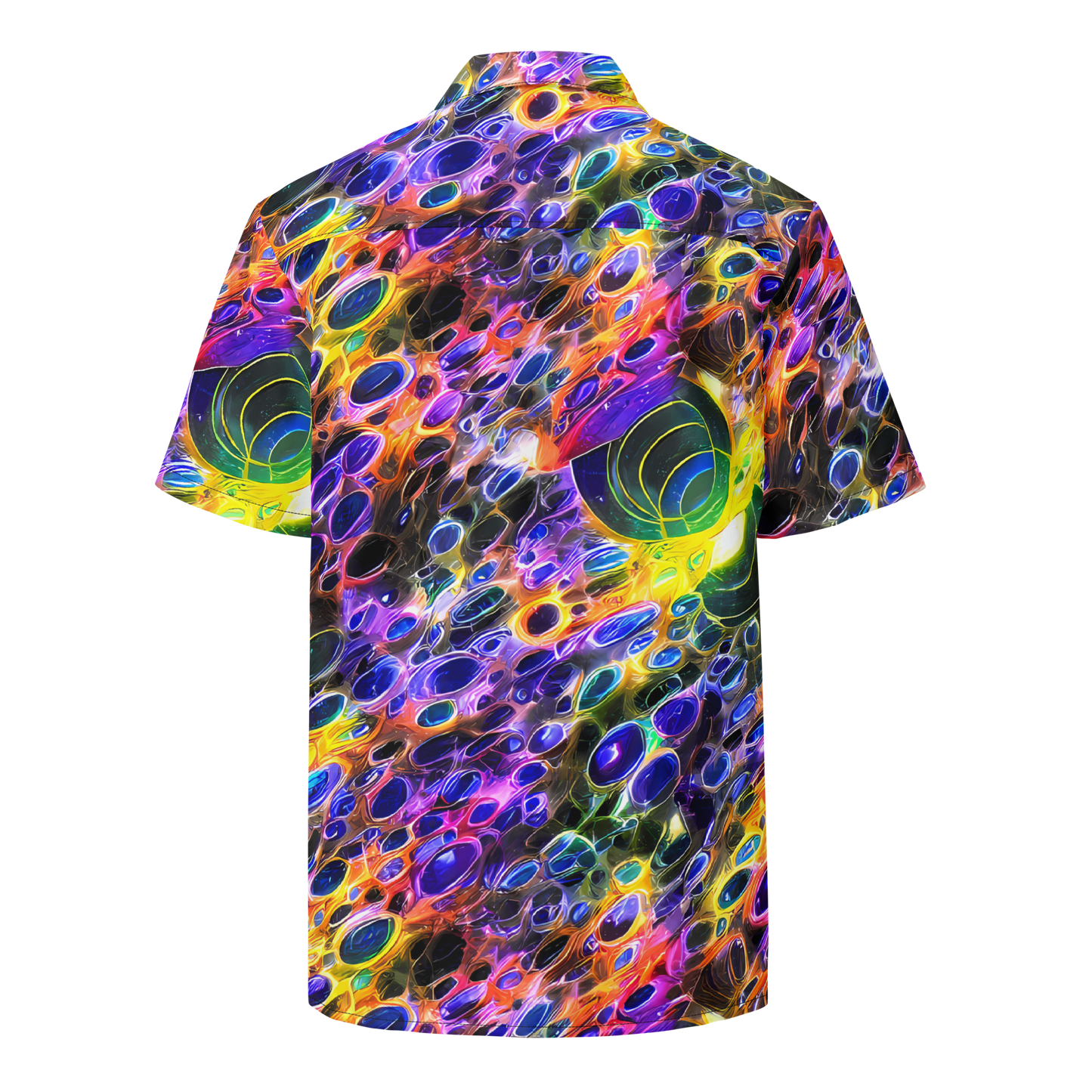 Button Shirt - Neon Orbits