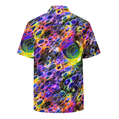 Button Shirt - Neon Orbits