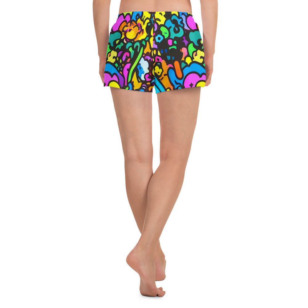 Women’s Athletic Shorts - Kaleidoscope Garden