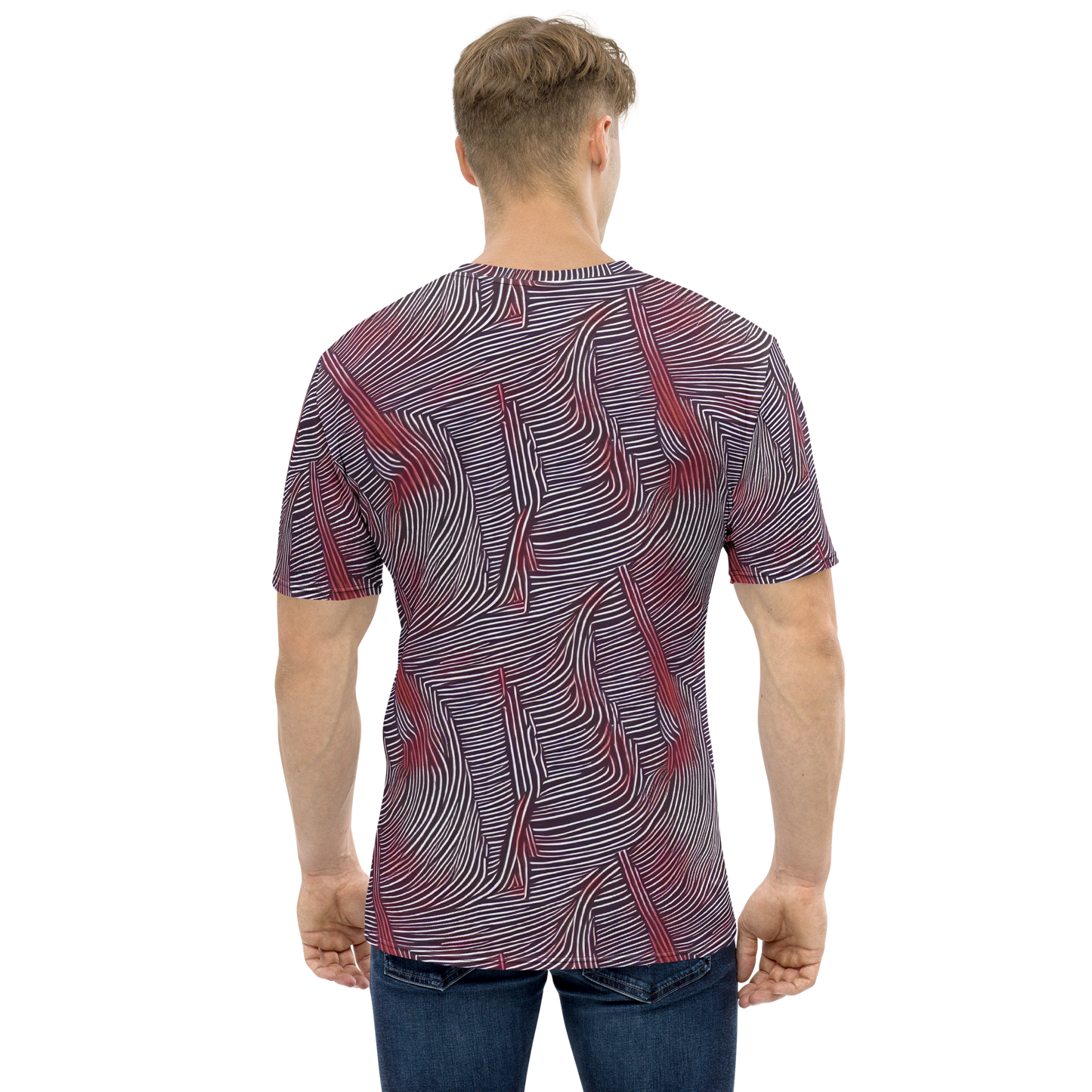 Men's Crew Neck T-Shirt - Nebula Waves