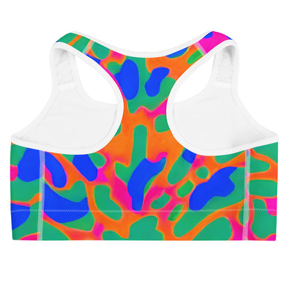 Sports Bra - Fluorescent Camouflage