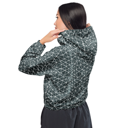 Women's Cropped Windbreaker - Infinite Interplay