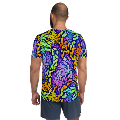 Men's Athletic T-Shirt - Surreal Waveforms