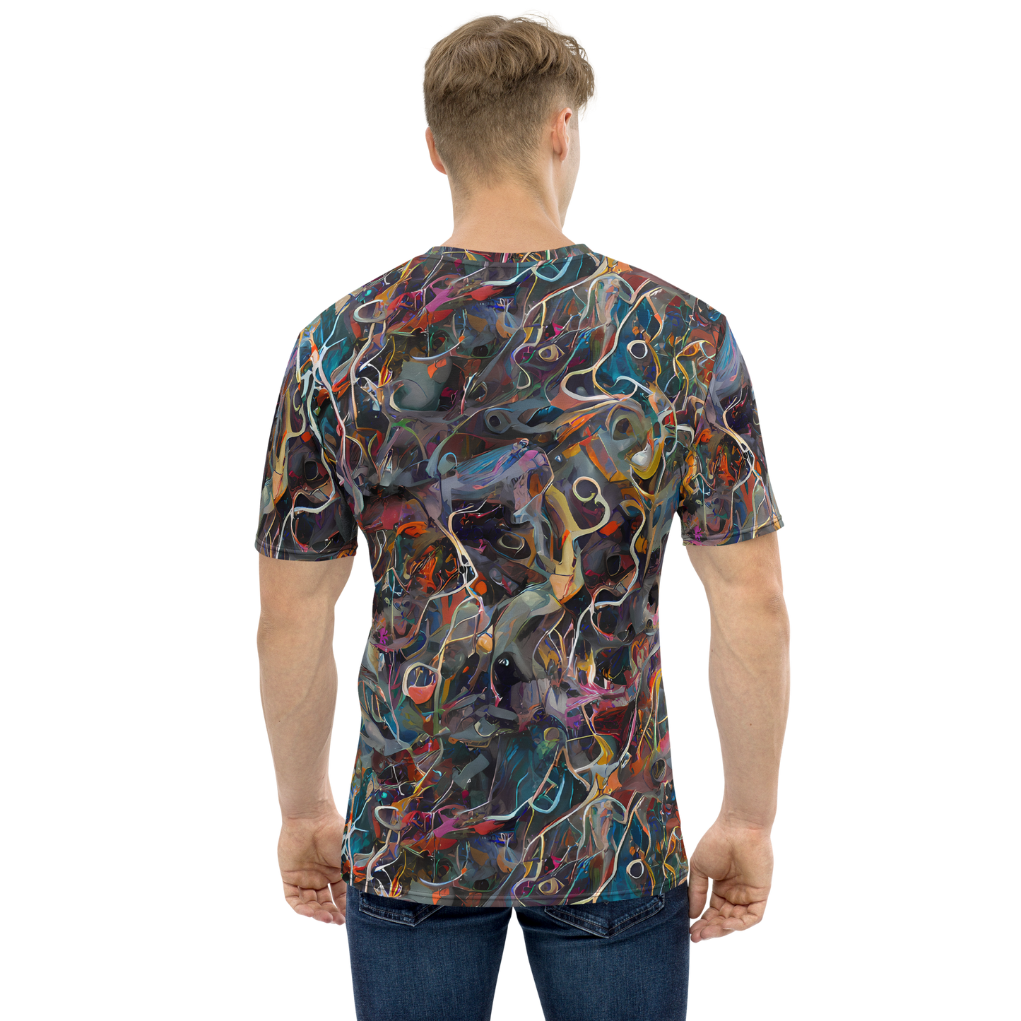 Men's Crew Neck T-Shirt - Chromatic Entanglement