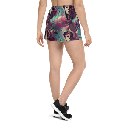 Women’s Athletic Shorts - Nouveau Galaxy