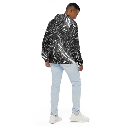 Men's Windbreaker - Silver Swirl