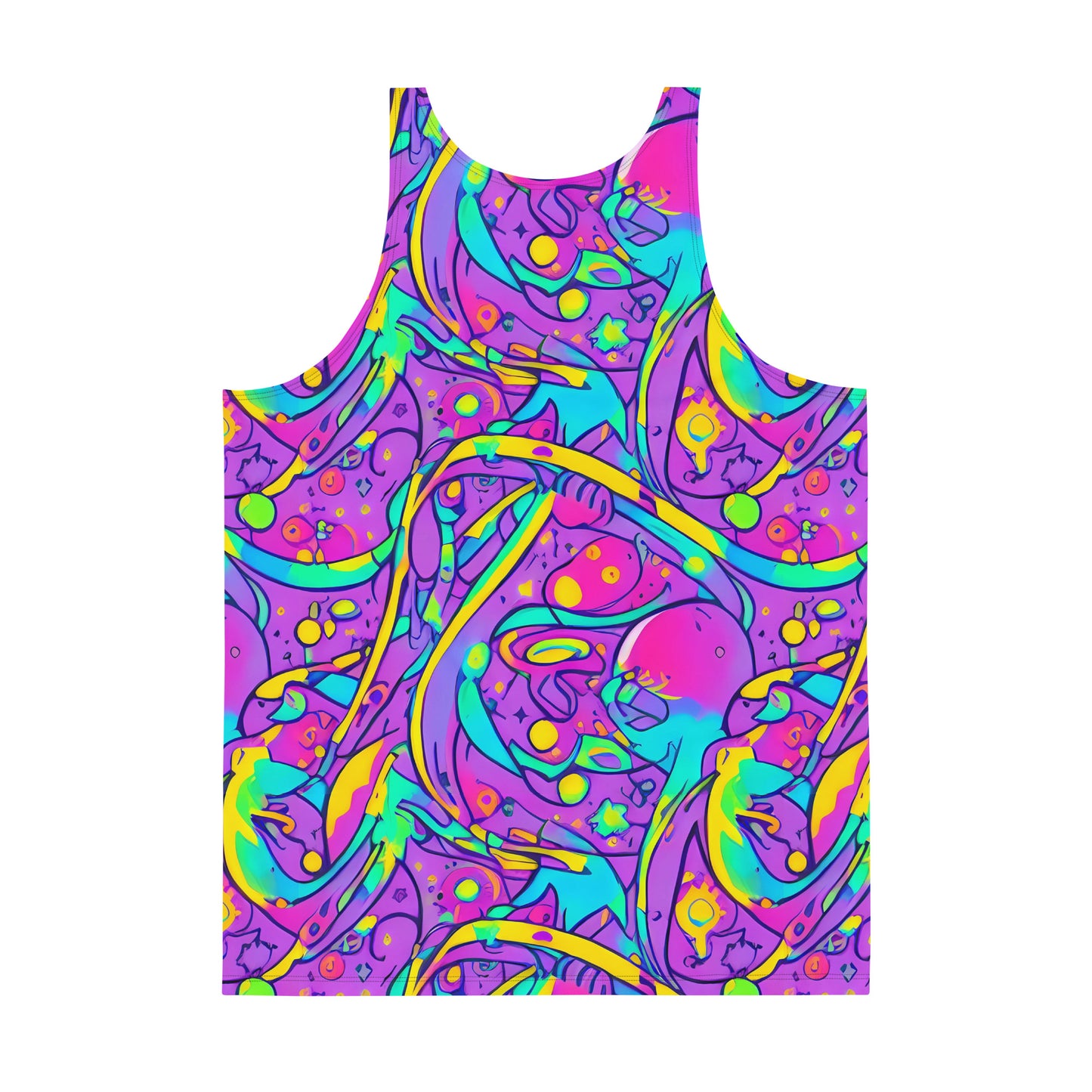 Men's Tank Top - Neon Galaxy Whirl