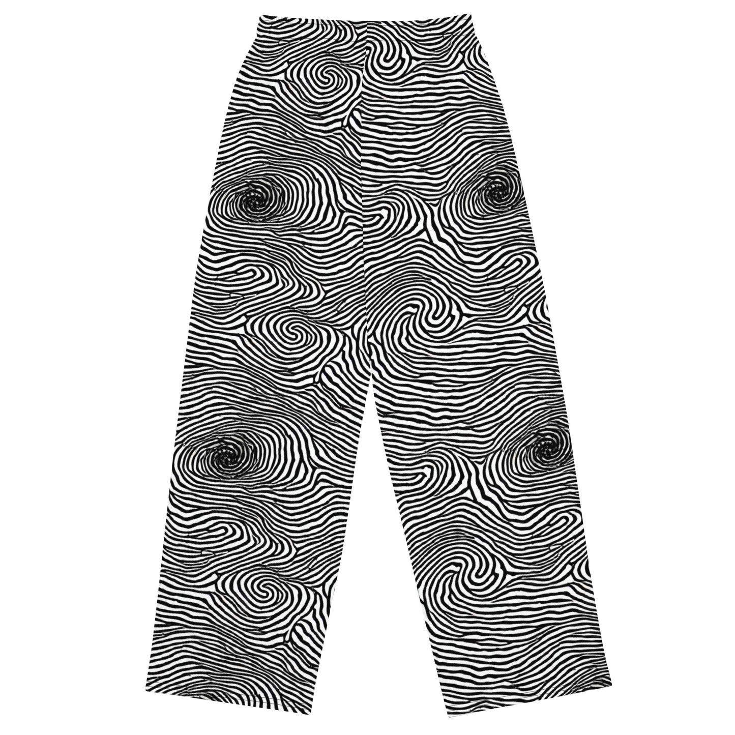 Wide-Leg Pants - Black And White Rhapsody