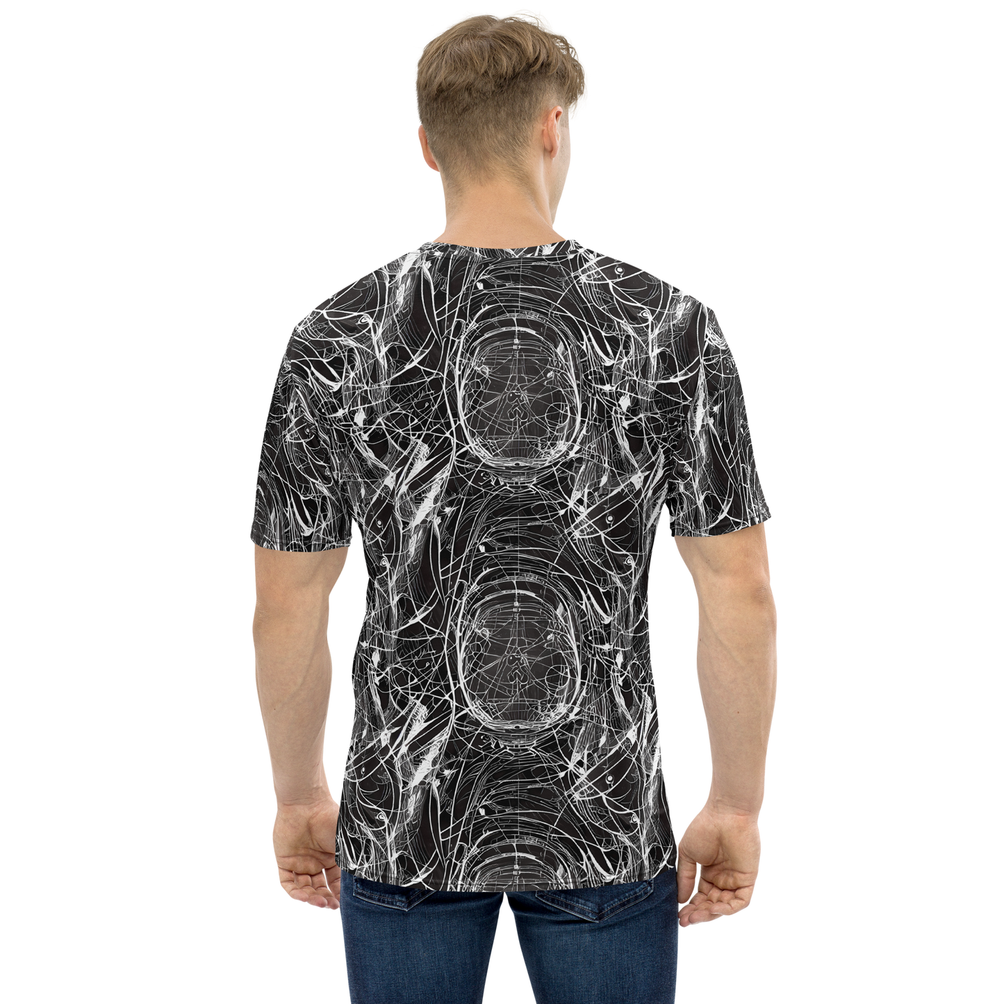 Men's Crew Neck T-Shirt - Nexus of Lines