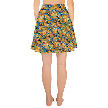 Skater Skirt - Whimsical Feline Dance