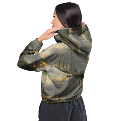 Women's Cropped Windbreaker - Ethereal Armada