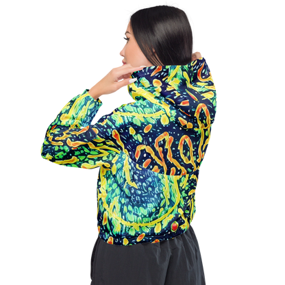 Women's Cropped Windbreaker - Vortex Glow