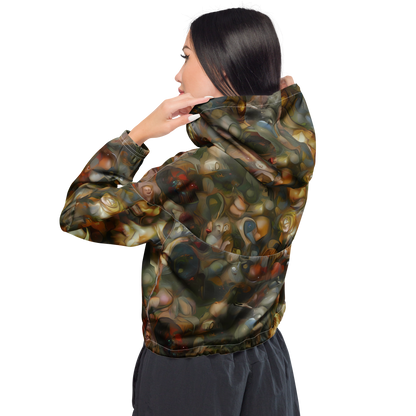 Women's Cropped Windbreaker - Cryptic Canvas