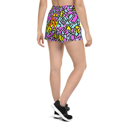 Women’s Athletic Shorts - Punk Doodles