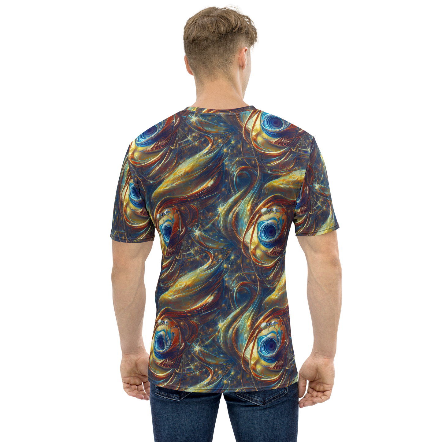 Men's Crew Neck T-Shirt - Celestial Vortex