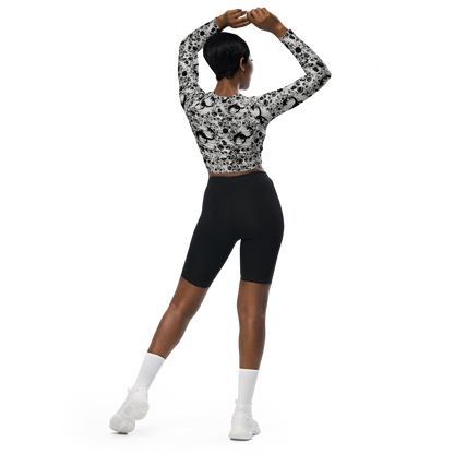 Long Sleeve Crop Top - Crater Swirl