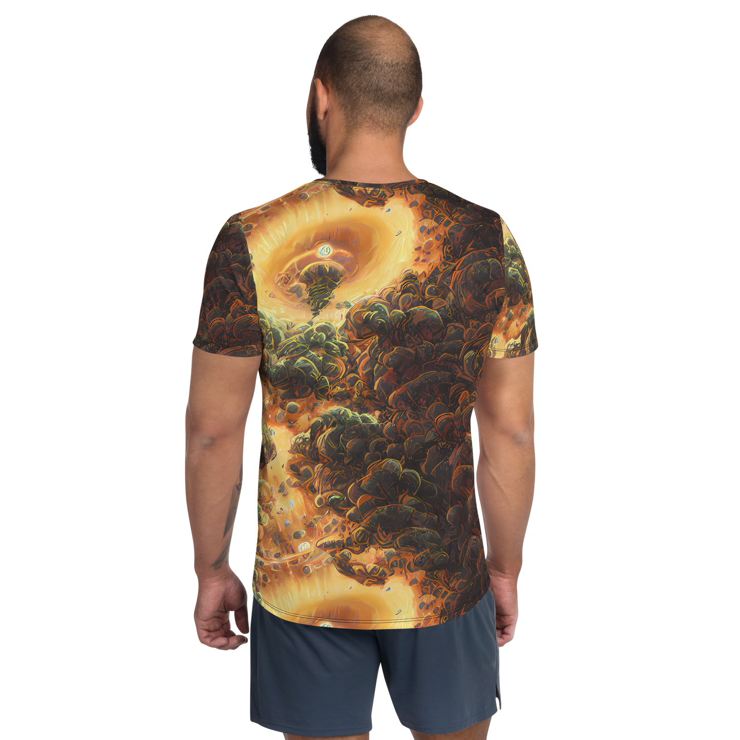 Men's Athletic T-Shirt - Volcanic Cascade