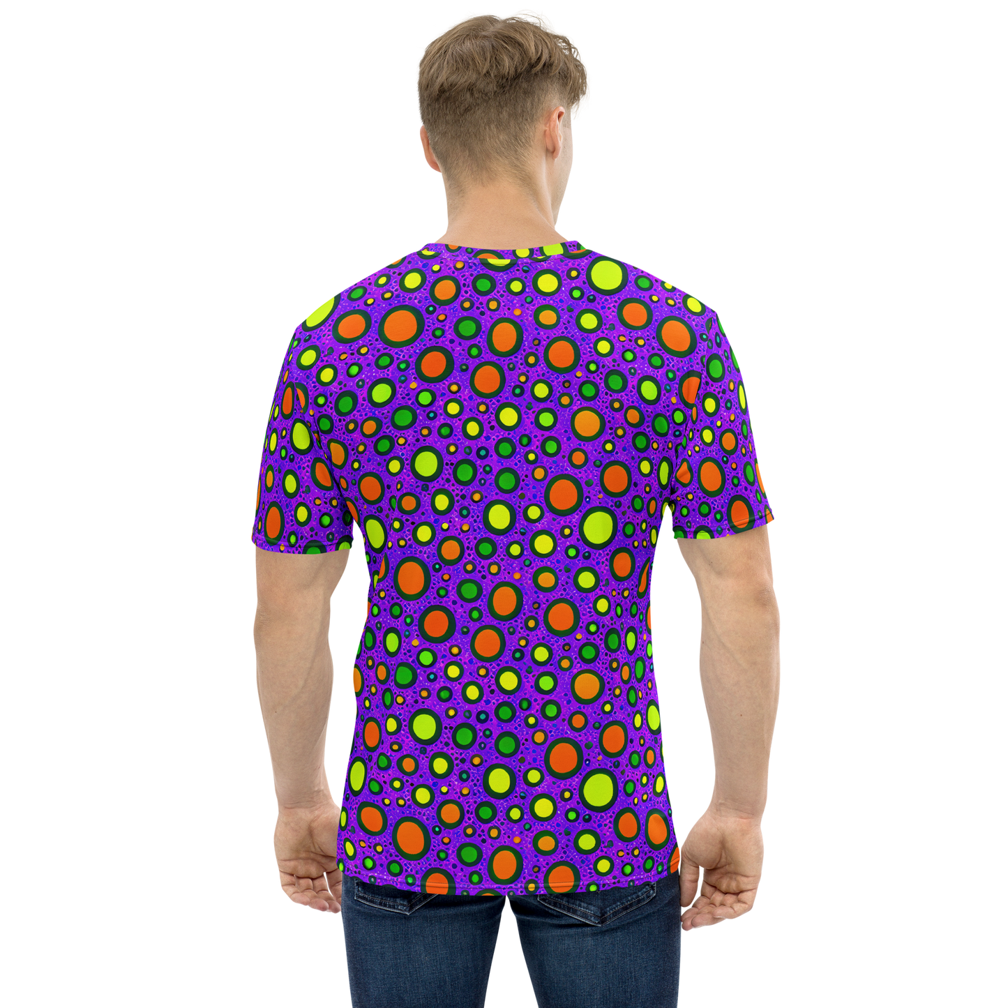 Men's Crew Neck T-Shirt - Luminous Bubbles