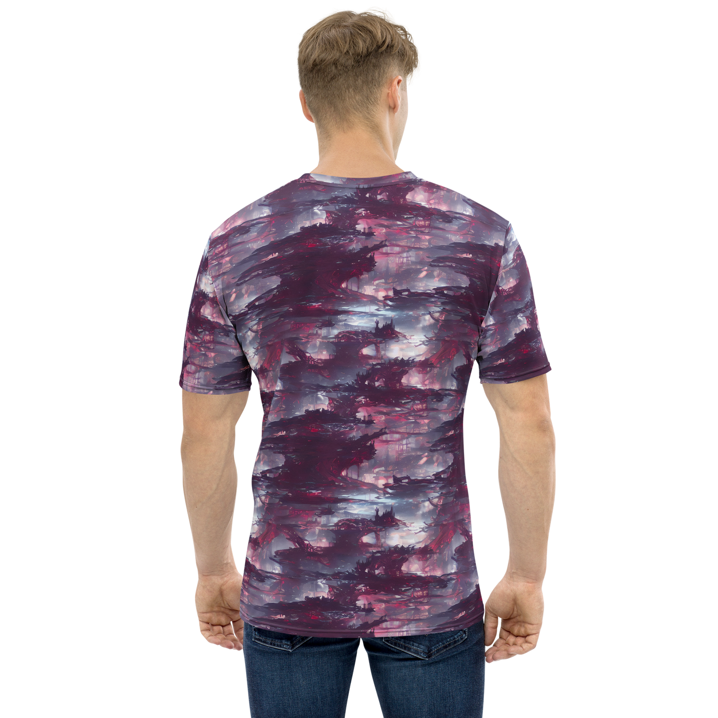 Men's Crew Neck T-Shirt - Twilight Fortresses