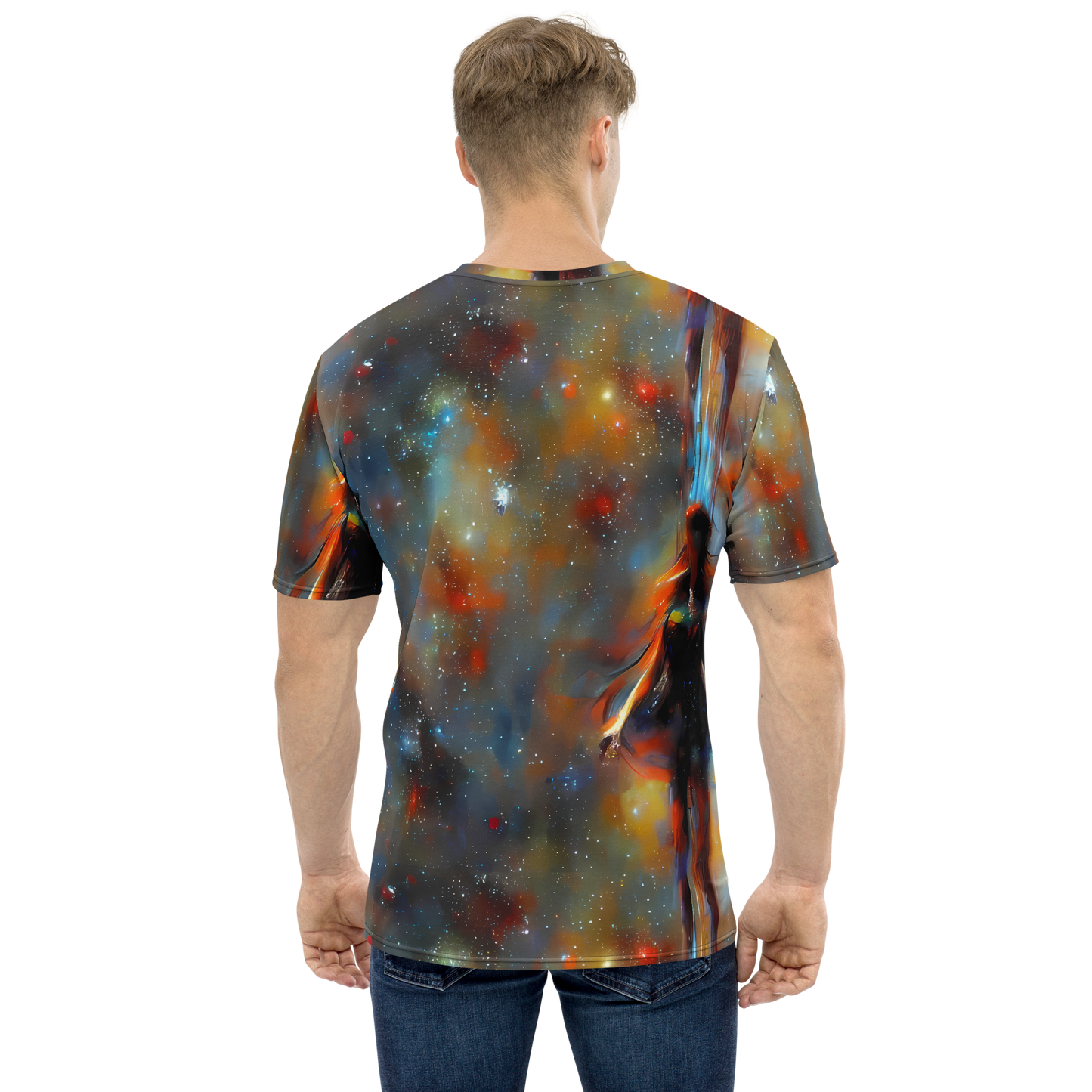 Men's Crew Neck T-Shirt - Brush Nebula