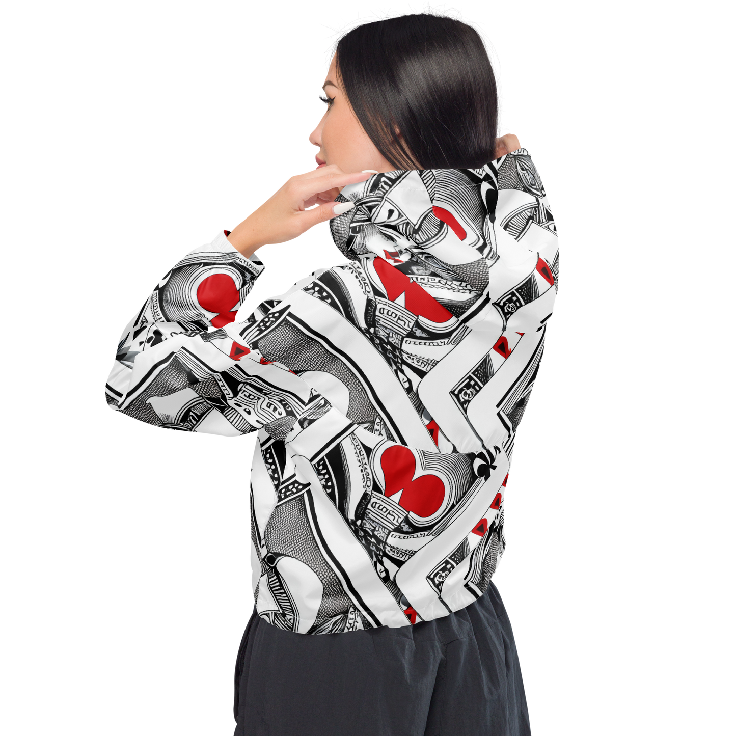 Women's Cropped Windbreaker - Fashion Print, By Carl Rahl