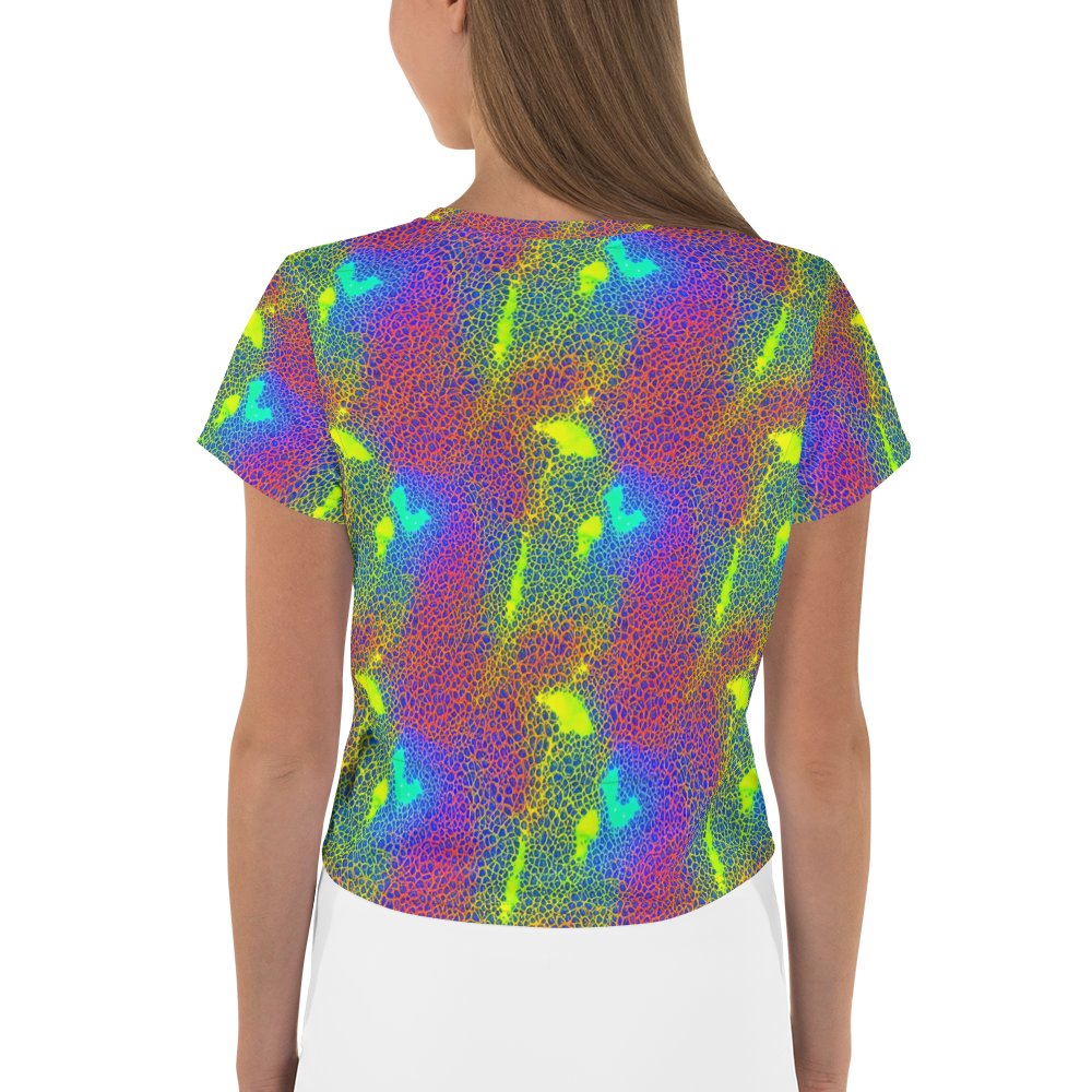 Women's Crop Tee - Prismatic Web