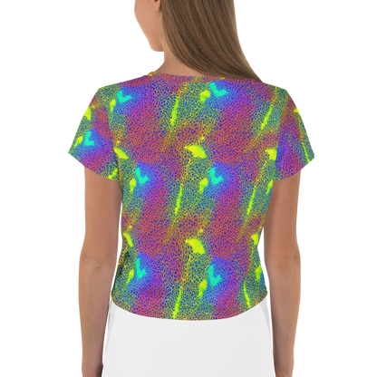 Women's Crop Tee - Prismatic Web