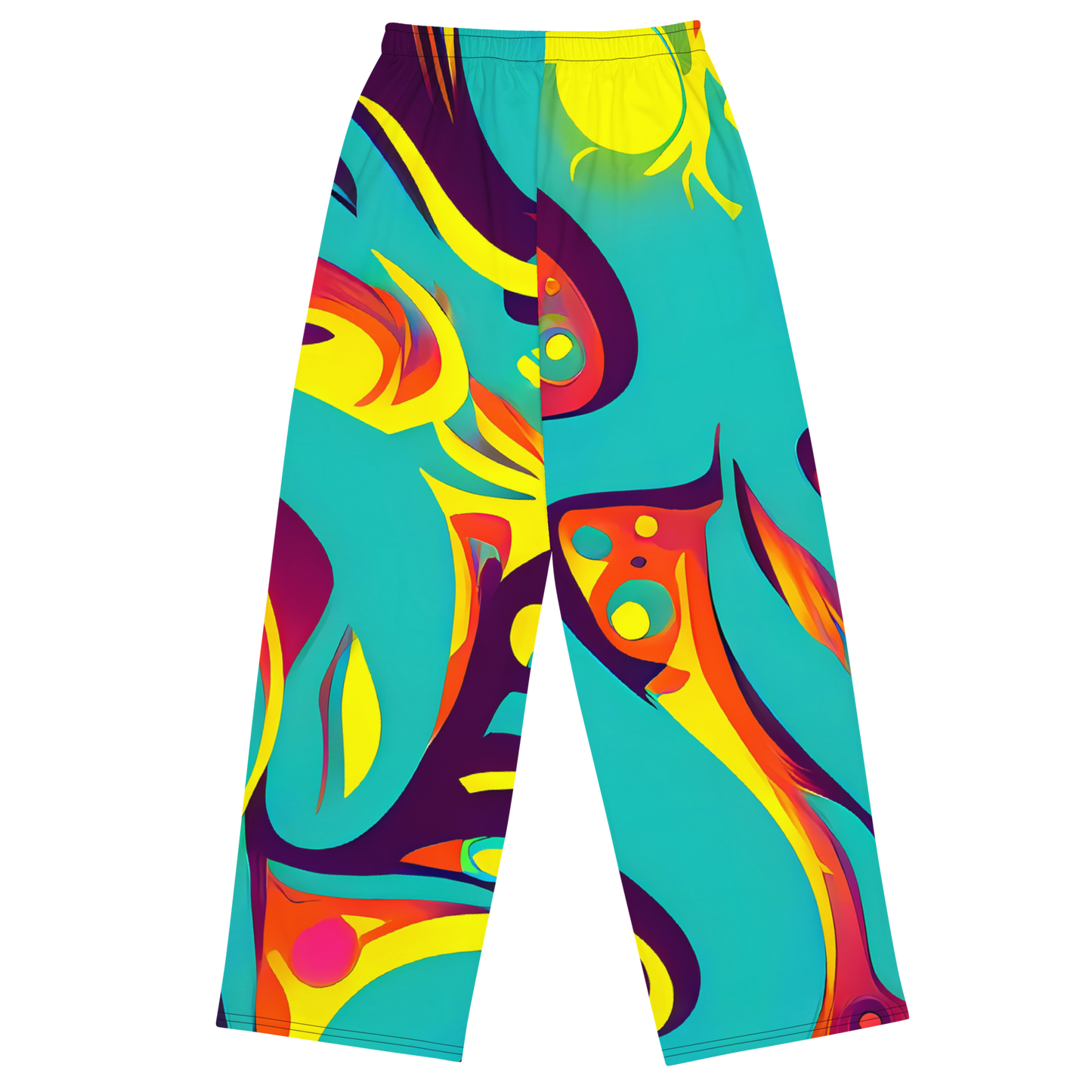 Wide-Leg Pants - Retro Ribbon