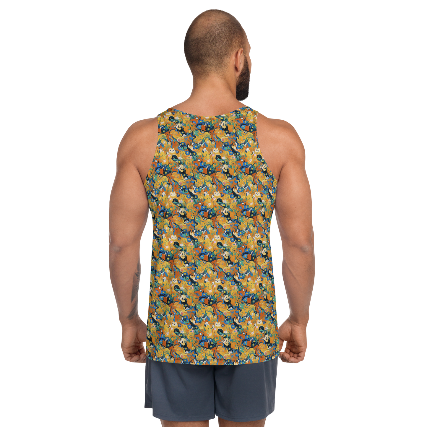 Men's Tank Top - Whimsical Feline Dance