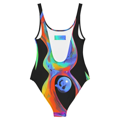 One-Piece Swimsuit - Vibrant Vortices